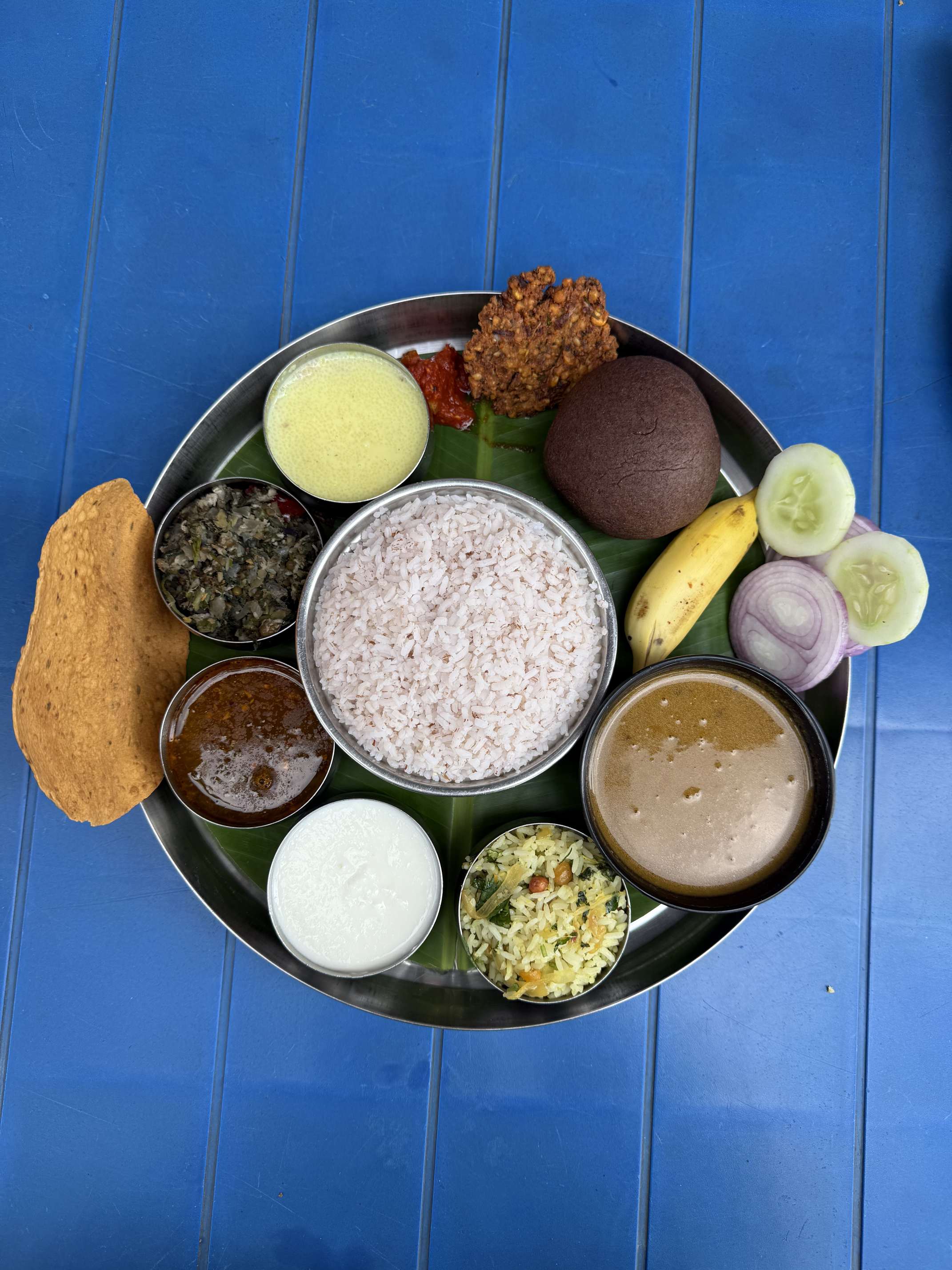 Mudde Uta traditional Karnataka ragi mudde meal with sambar